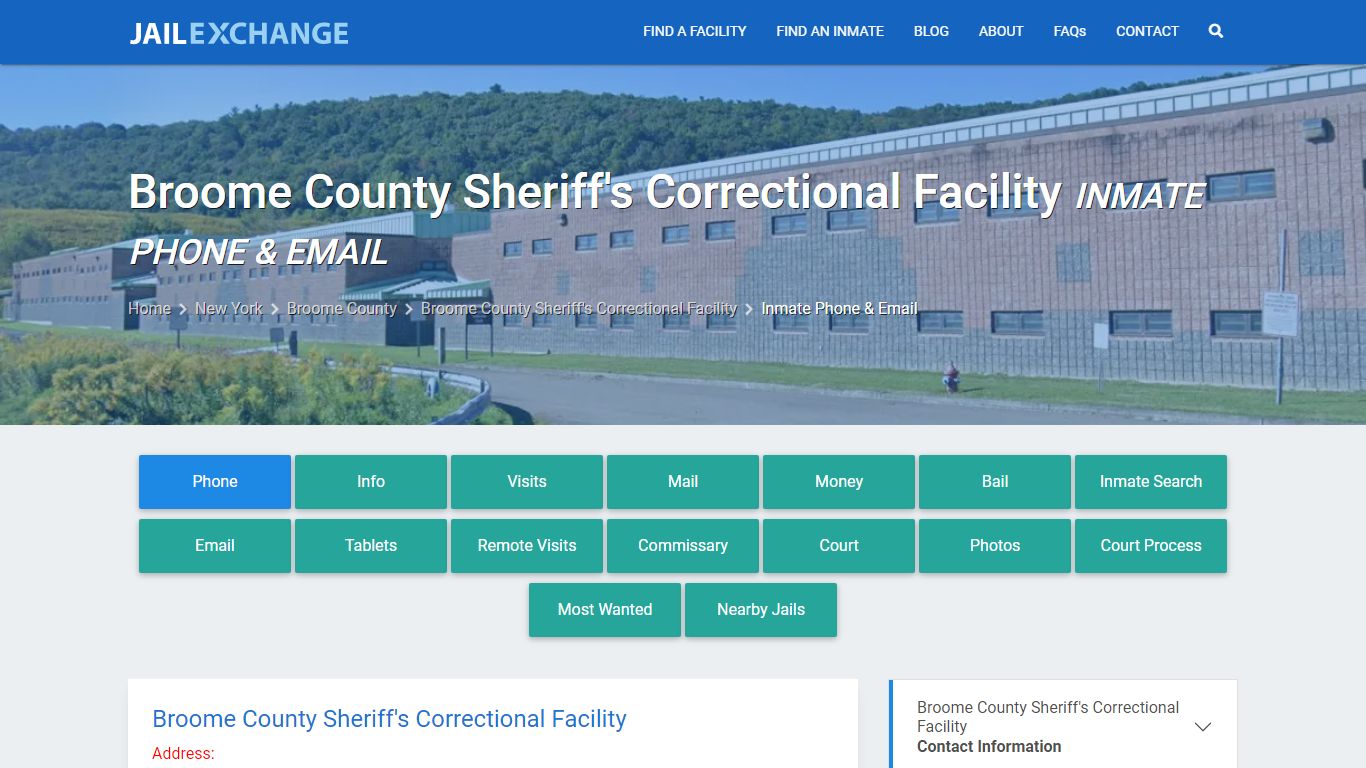 Inmate Phone - Broome County Sheriff's Correctional Facility, NY